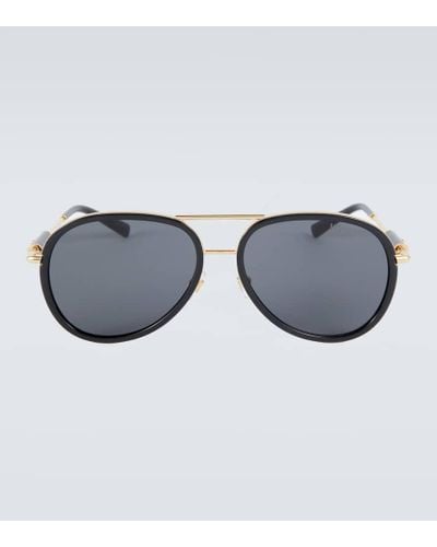 Versace Medusa Roller Aviator Sunglasses - Brown