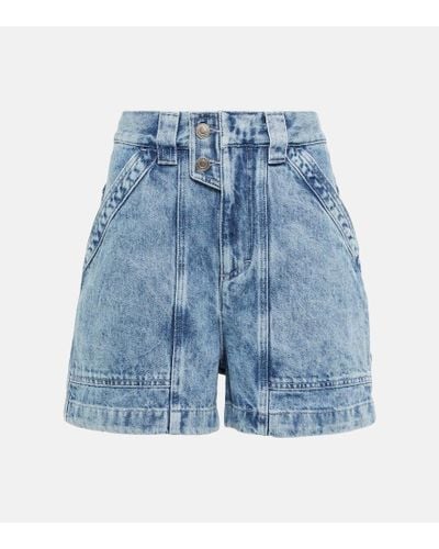 Isabel Marant Shorts Sintio di jeans a vita alta - Blu