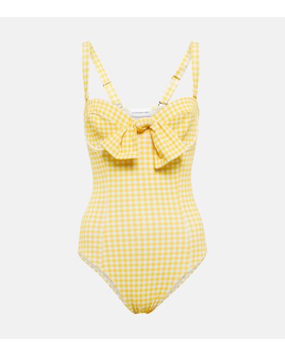 Alexandra Miro Clara Gingham Swimsuit - Yellow