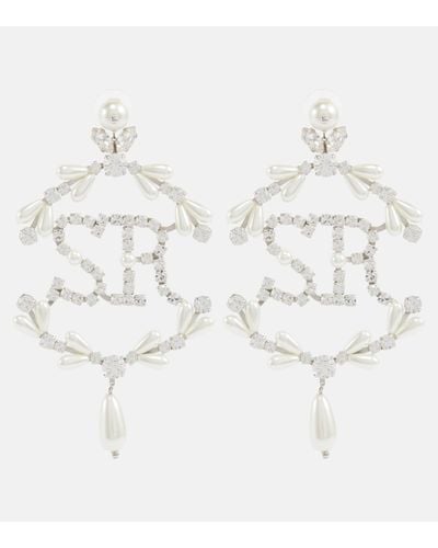 Simone Rocha Crystal-embellished Pearl Earrings - White