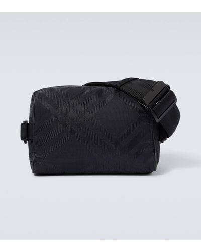 Burberry Checked Belt Bag - Black