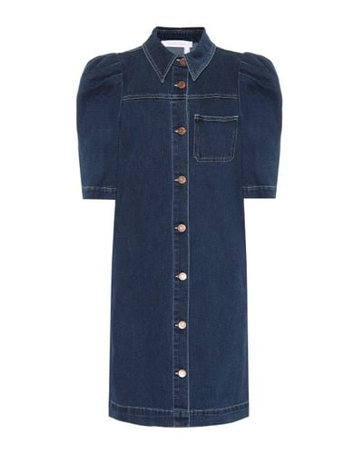 See By Chloé Denim Collared Dress - Blue