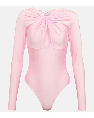 Coperni Cutout Jersey Bodysuit - Pink