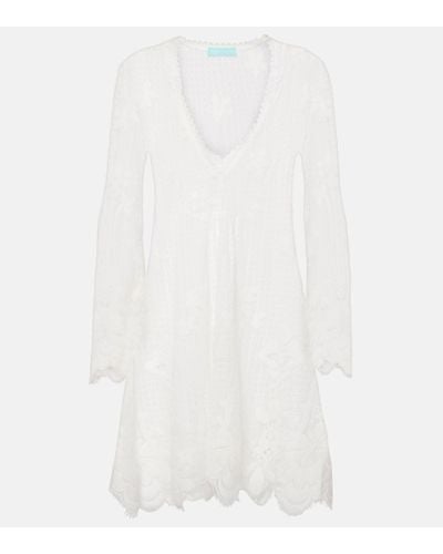 Melissa Odabash Elizabeth Crochet Cotton-blend Minidress - White