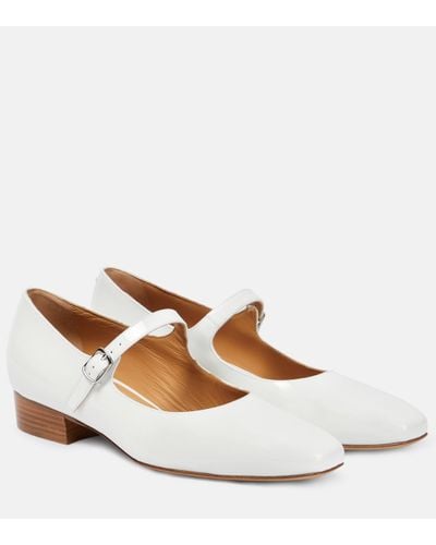 Maison Margiela Patent Leather Mary Jane Shoes - White