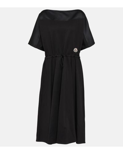 Moncler Cotton Midi Dress - Black