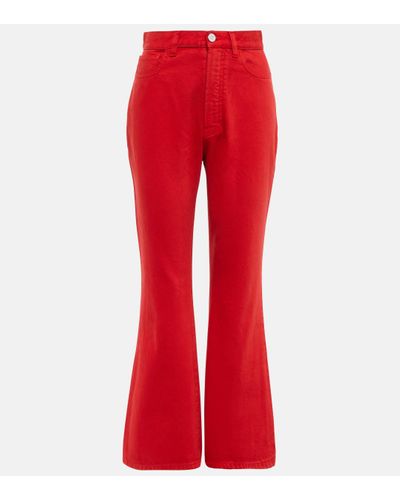 Alaïa Alaia High-rise Bootcut Jeans - Red