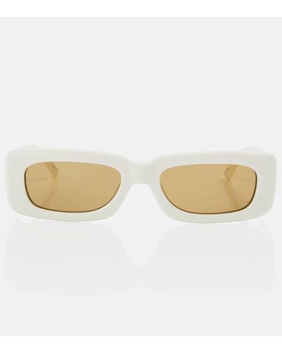 The Attico X Linda Farrow Mini Marfa Rectangular Sunglasses - Natural