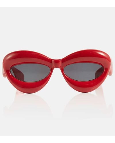 Loewe Inflated Cat-eye Acetate Sunglasses - Red