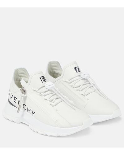 Givenchy Sneaker da running Spectre in pelle con zip - Bianco