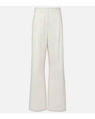 TOVE Liza High-rise Cotton Wide-leg Trousers - White