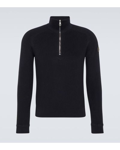 Moncler Pullover aus Baumwolle und Kaschmir - Blau