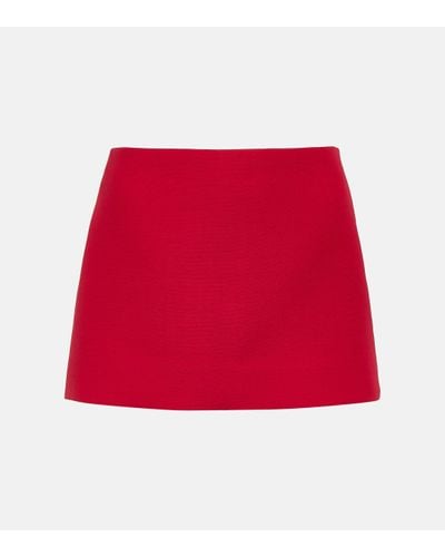 Valentino Jupe-short en Crepe Couture - Rouge