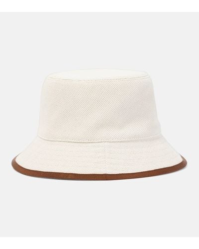 Gucci Logo Canvas Bucket Hat - White