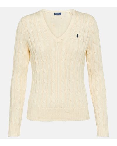 Polo Ralph Lauren Cable-knit Cotton Jumper - Natural