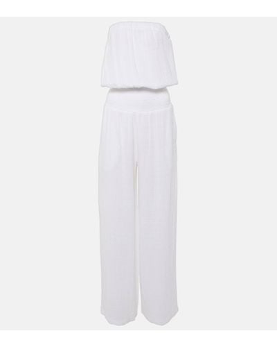 Melissa Odabash Combi-pantalon Naomi en coton - Blanc