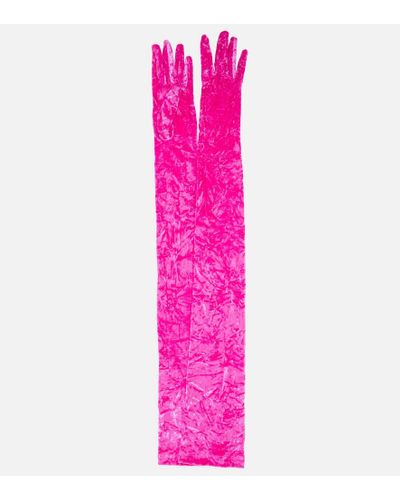 Versace Handschuhe aus Samt - Pink