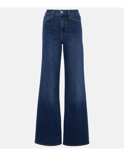 FRAME High-Rise Flared Jeans - Blau