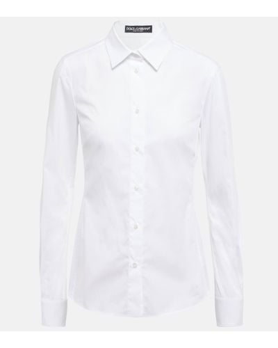Dolce & Gabbana Chemise en coton melange - Blanc