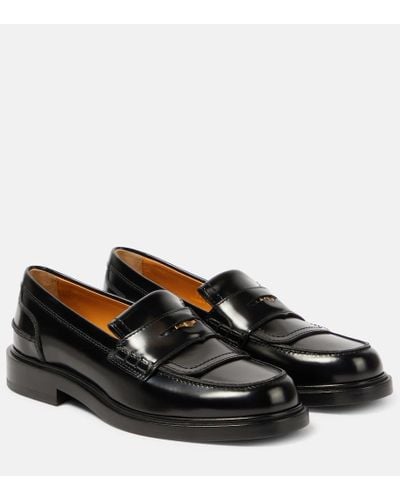 Tod's Leather Penny Loafers - Black