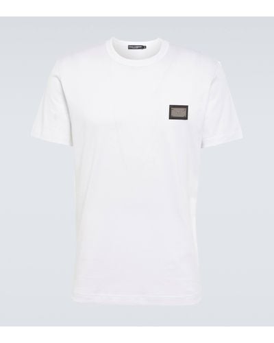 Dolce & Gabbana T-shirt en coton a logo - Blanc