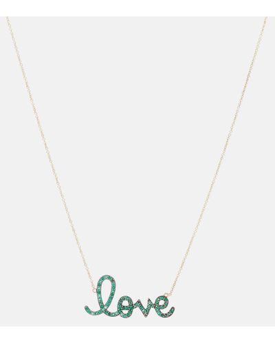 Sydney Evan Love 14kt Gold Necklace With Diamonds - White
