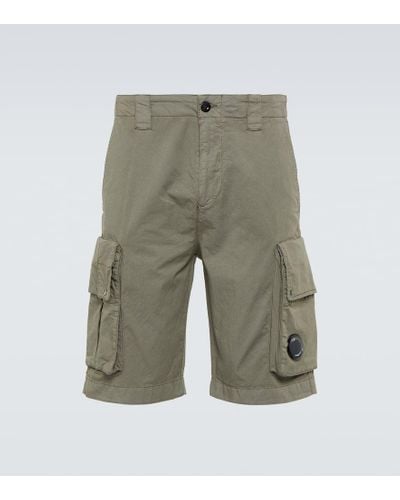 C.P. Company Cotton-blend Cargo Shorts - Green