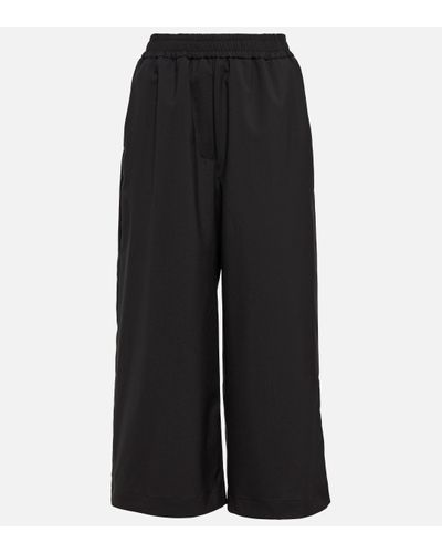 Loewe High-rise Wool Culottes - Black