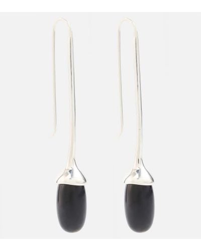 Sophie Buhai Orecchini Long Dripping Stone in argento sterling con onice - Bianco