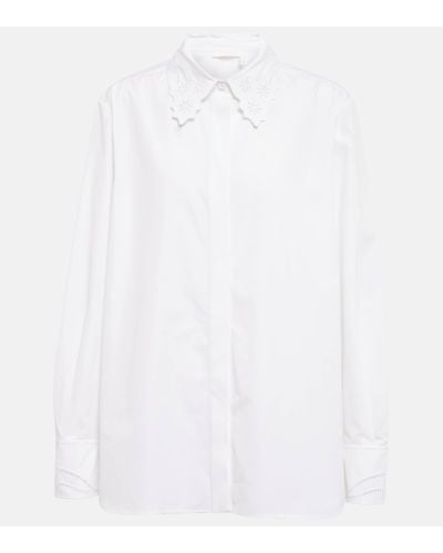 Chloé Cotton Poplin Shirt - White