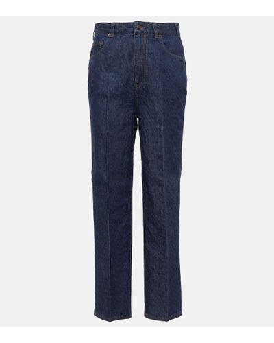 Loro Piana High-Rise Straight Jeans - Blau
