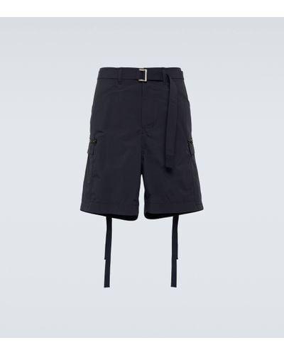 Sacai Taffetta Bermuda Shorts - Blue