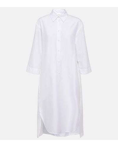 Max Mara Quincy Cotton-blend Midi Dress - White