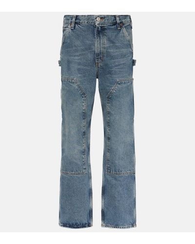 Agolde Mid-Rise Straight Jeans Rami - Blau