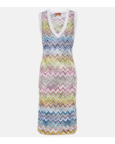 Missoni Zigzag V-neck Dress - Multicolor