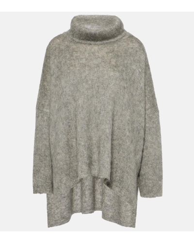 Tom Ford Mockneck Mohair-blend Sweater - Gray