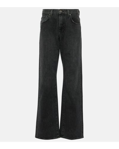 7 For All Mankind Jean ample Tess a taille haute - Noir