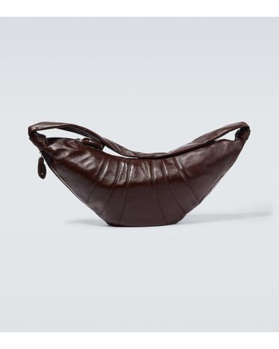 Lemaire Croissant Large Leather Shoulder Bag - Brown