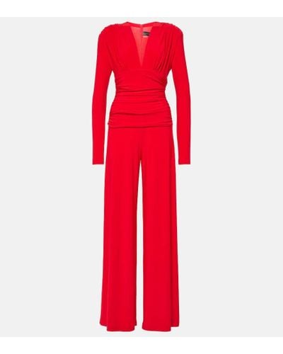 Norma Kamali Jumpsuit a gamba larga - Rosso