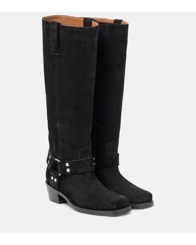 Paris Texas Roxy 45 Leather Knee-high Boots - Black