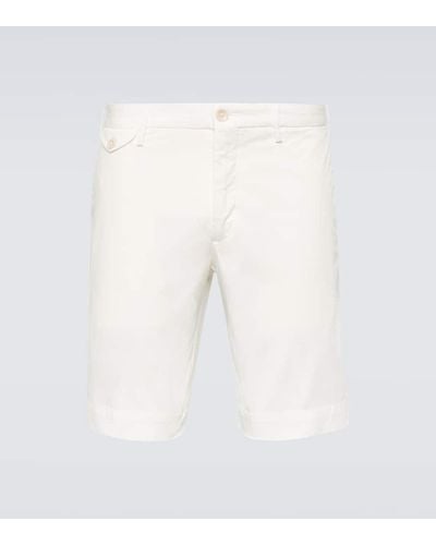 Incotex Schmale Shorts aus einem Baumwollgemisch - Weiß
