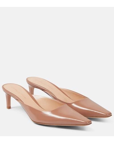 Gianvito Rossi Lindsay Leather Mules - Pink