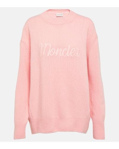 Moncler Pullover aus Wolle und Kaschmir - Pink
