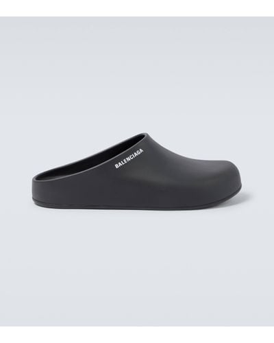 Balenciaga Clog Pool Slide Sandals - Black
