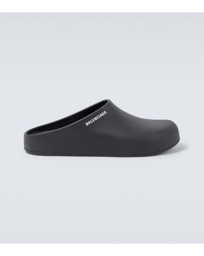 Balenciaga Slippers Pool en caoutchouc - Noir