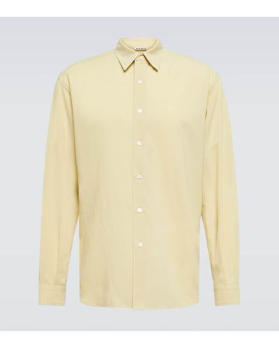 AURALEE Hemd aus Wolle - Gelb