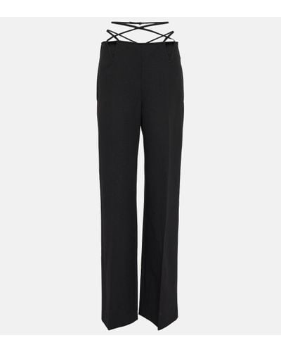 Dion Lee Cutout Straight Trousers - Black