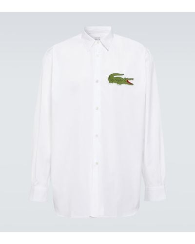 Comme des Garçons X Lacoste Hemd aus Baumwollpopeline - Weiß