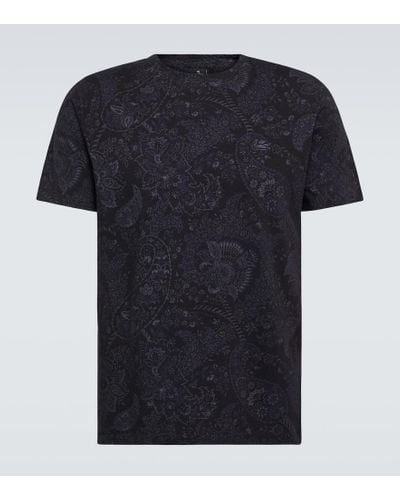 Etro T-Shirt aus Baumwoll-Jersey - Schwarz