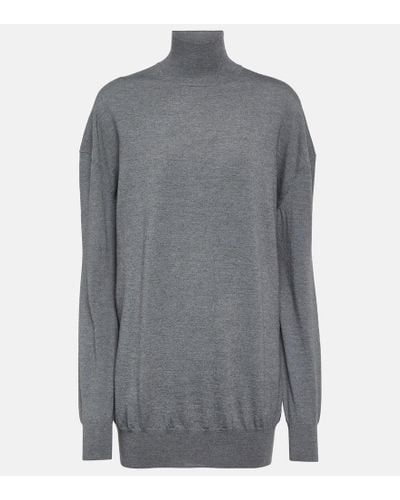Khaite Delilah Wool Turtleneck Sweater - Gray
